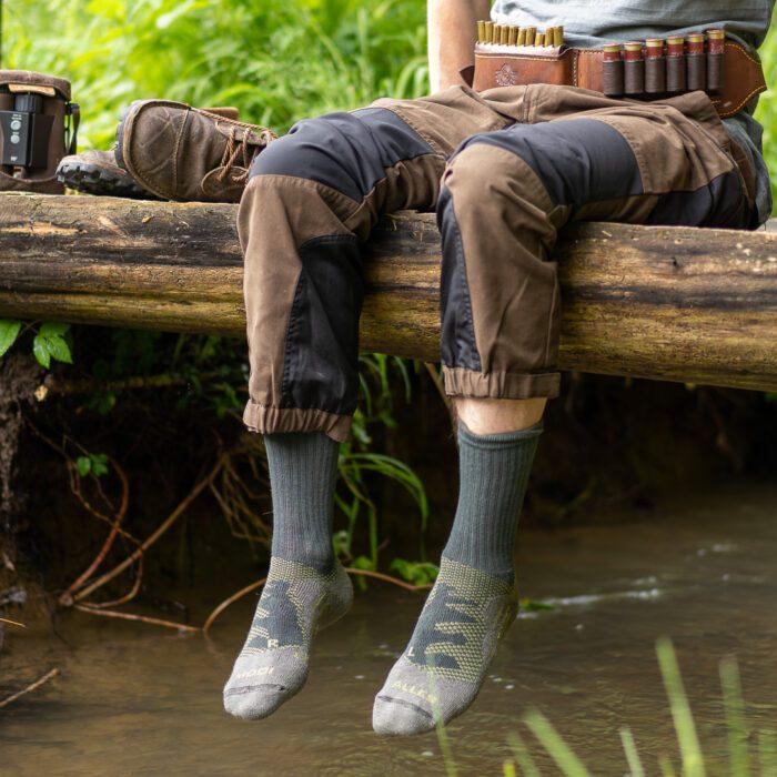 Nogavice Alles Mooi Tracker Perfomance - olivne - slika 6