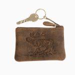 Usnjena denarnica in obesek za ključe Akah