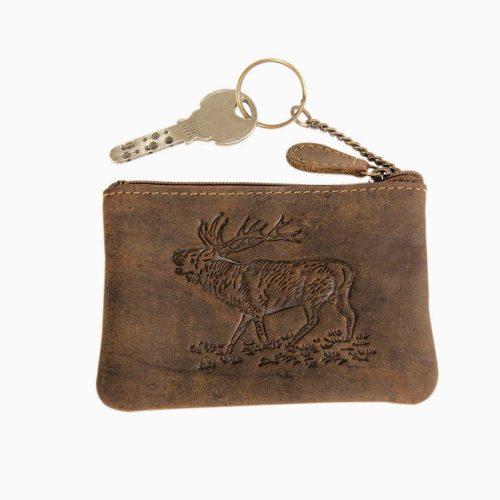 Usnjena denarnica in obesek za ključe Akah