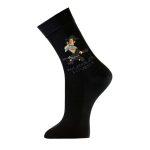 Nogavice Mili MATO - črne, z motivom