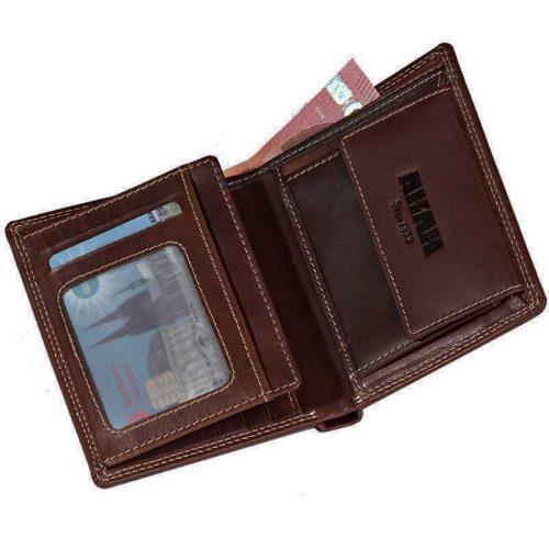 Denarnica Akah Big Five, pokončna - temno rjava - slika 2