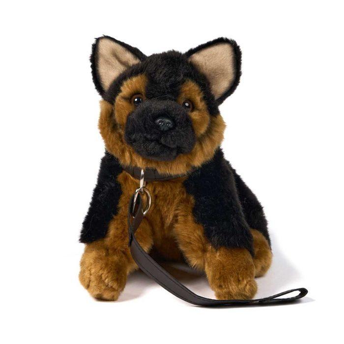 Plišasta žival pes z ovratnico z zvokom pasjega laježa - različne pasme, 19 cm - slika 2