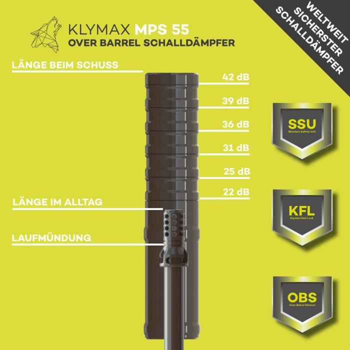 Moderator zvoka Klymax KFL MPS 55 - 7-8 mm - slika 2