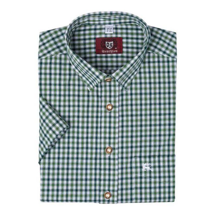 Moška srajca OS Trachten Slim Fit z dolgim rokavom - mali karo - slika 2