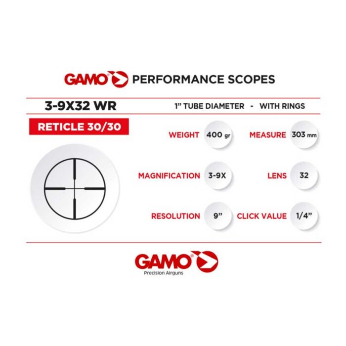 Strelni daljnogled Gamo 3-9x32 WR - slika 2