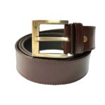 Pas za hlače SLD - 4 cm, rjav, prazna zaponka