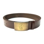 Pas za hlače SLD - 4 cm, rjav, polna zaponka