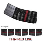 AR-15 Mag Skin - 3 Pack (Thin Red Line)