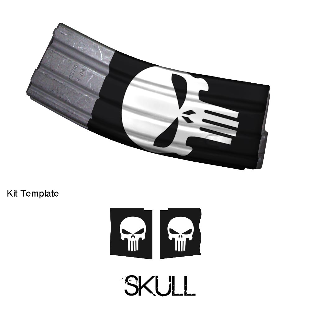 ar-15-single-mag-skin-skull AR-15 Mag Skin (Skull) - slika 1
