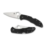 Nož Spyderco Delica 4, Flat Ground, FRN Black