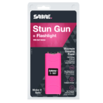 SABRE 2-IN-1 STUN GUN WITH FLASHLIGHT & BELT HOLSTER, 2.762 MICROCOULOMBS (ΜC) CHARGE, 120 LUMENS - Pink
