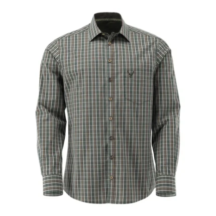 Srajca z dolgimi rokavi Trachten, mali karo - motiv jelena.